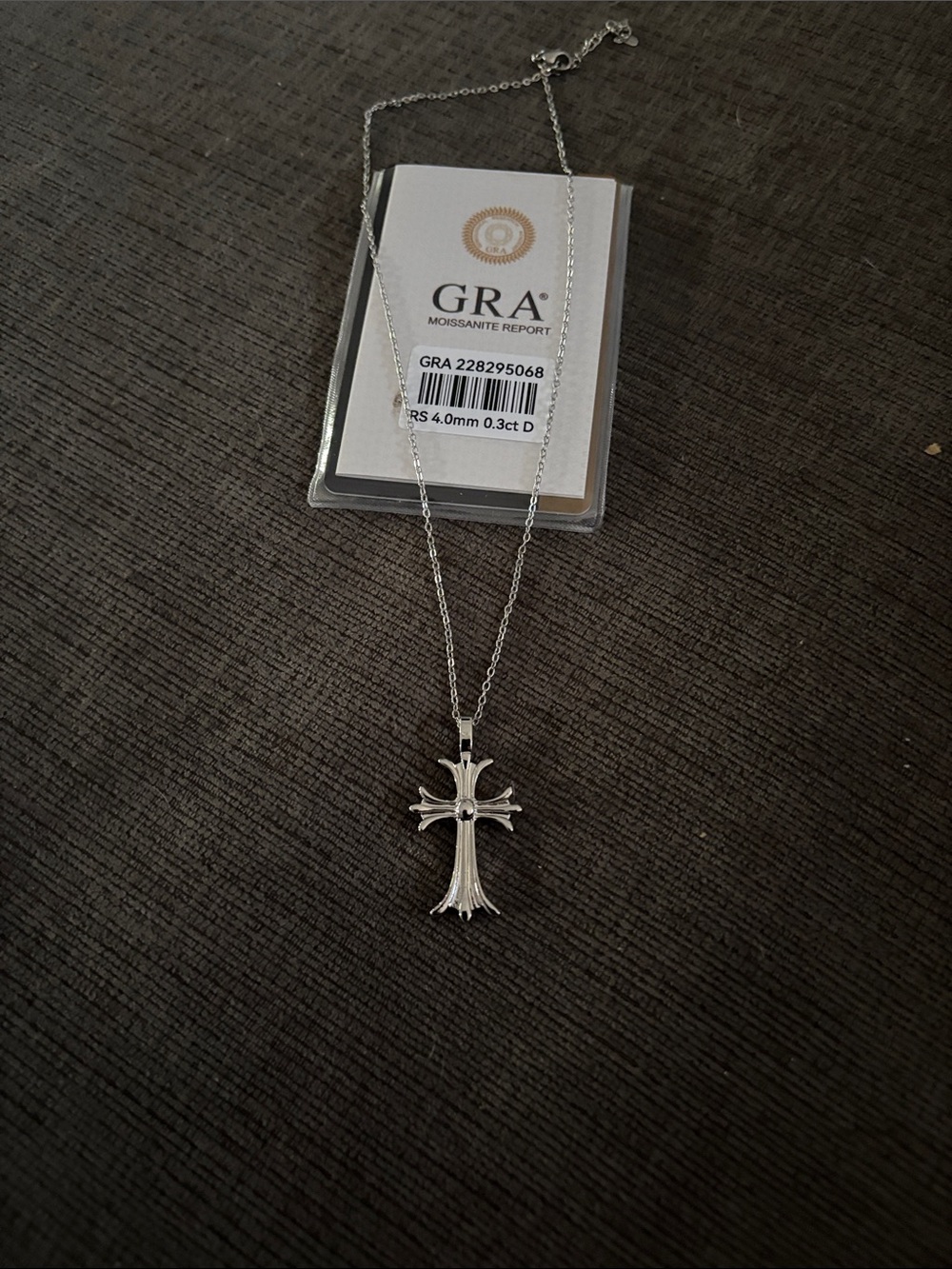 Sterling Silver Cross Pendant Necklace - Silver